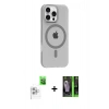 MARSİLYAN™- iPhone 16 Pro Max Kılıf Pusula Form Özel Seri - Şeffaf 360 Full Body Arka Koruyucu + Raze Metal Kamera Lens - BZ