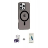 MARSİLYAN™- iPhone 16 Pro Max Kılıf Pusula Form Özel Seri - Şeffaf Pasifik Cam Ekran Koruyucu + Bilvis Titan Kamera Lens - TMGI