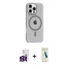 MARSİLYAN™- iPhone 16 Pro Max Kılıf Pusula Form Özel Seri - Şeffaf Pasifik Cam Ekran Koruyucu + Bilvis Titan Kamera Lens - SH
