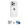 MARSİLYAN™- iPhone 16 Pro Max Kılıf Pusula Form Özel Seri - Siyah 3D Antistatik Cam Ekran Koruyucu + Pers Alüminyum Kamera Lens - GS