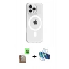 MARSİLYAN™- iPhone 16 Pro Max Kılıf Pusula Form Özel Seri - Siyah 3D Antistatik Cam Ekran Koruyucu + Raze Metal Kamera Lens - CLTM
