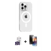 MARSİLYAN™- iPhone 16 Pro Max Kılıf Pusula Form Özel Seri - Siyah 3D Antistatik Mat Seramik Nano Ekran Koruyucu + Bilvis Titan Kamera Lens - TMGI