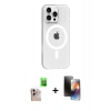 MARSİLYAN™- iPhone 16 Pro Max Kılıf Pusula Form Özel Seri - Siyah 3D Antistatik Mat Seramik Nano Ekran Koruyucu + Raze Metal Kamera Lens - NLGY