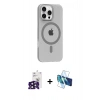MARSİLYAN™- iPhone 16 Pro Max Kılıf Pusula Form Özel Seri - Siyah 3D Antistatik Seramik Nano Ekran Koruyucu + Bilvis Titan Kamera Lens - SH