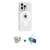 MARSİLYAN™- iPhone 16 Pro Max Kılıf Pusula Form Özel Seri - Siyah 3D Antistatik Seramik Nano Ekran Koruyucu + Pers Alüminyum Kamera Lens - GS