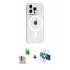 MARSİLYAN™- iPhone 16 Pro Max Kılıf Pusula Form Özel Seri - Siyah 3D Antistatik Seramik Nano Ekran Koruyucu + Raze Metal Kamera Lens - NLGY