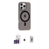 MARSİLYAN™- iPhone 16 Pro Max Kılıf Pusula Form Özel Seri - Siyah Bilvis 3D Cam Ekran Koruyucu + Bilvis Titan Kamera Lens - SH