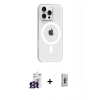 MARSİLYAN™- iPhone 16 Pro Max Kılıf Pusula Form Özel Seri - Siyah Bilvis 3D Cam Ekran Koruyucu + Bilvis Titan Kamera Lens - TMGI