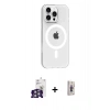 MARSİLYAN™- iPhone 16 Pro Max Kılıf Pusula Form Özel Seri - Siyah Bilvis 3D Cam Ekran Koruyucu + Bilvis Titan Kamera Lens - GS