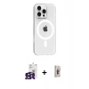 MARSİLYAN™- iPhone 16 Pro Max Kılıf Pusula Form Özel Seri - Siyah Bilvis 3D Cam Ekran Koruyucu + Bilvis Titan Kamera Lens - SH