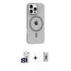 MARSİLYAN™- iPhone 16 Pro Max Kılıf Pusula Form Özel Seri - Siyah Bilvis 3D Cam Ekran Koruyucu + Bilvis Titan Kamera Lens - TMGI