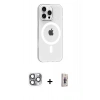 MARSİLYAN™- iPhone 16 Pro Max Kılıf Pusula Form Özel Seri - Siyah Bilvis 3D Cam Ekran Koruyucu + Pers Alüminyum Kamera Lens - GI