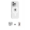 MARSİLYAN™- iPhone 16 Pro Max Kılıf Pusula Form Özel Seri - Siyah Bilvis 3D Cam Ekran Koruyucu + Pers Alüminyum Kamera Lens - GS