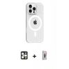 MARSİLYAN™- iPhone 16 Pro Max Kılıf Pusula Form Özel Seri - Siyah Bilvis 3D Cam Ekran Koruyucu + PVD Metal Kamera Lens - GD