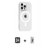 MARSİLYAN™- iPhone 16 Pro Max Kılıf Pusula Form Özel Seri - Siyah Bilvis 3D Cam Ekran Koruyucu + PVD Metal Kamera Lens - SH