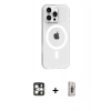 MARSİLYAN™- iPhone 16 Pro Max Kılıf Pusula Form Özel Seri - Siyah Bilvis 3D Cam Ekran Koruyucu + PVD Metal Kamera Lens - GS