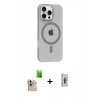 MARSİLYAN™- iPhone 16 Pro Max Kılıf Pusula Form Özel Seri - Siyah Bilvis 3D Cam Ekran Koruyucu + Raze Metal Kamera Lens - NLGY