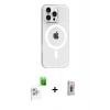 MARSİLYAN™- iPhone 16 Pro Max Kılıf Pusula Form Özel Seri - Siyah Bilvis 3D Cam Ekran Koruyucu + Raze Metal Kamera Lens - BZ