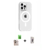 MARSİLYAN™- iPhone 16 Pro Max Kılıf Pusula Form Özel Seri - Siyah Bilvis 3D Cam Ekran Koruyucu + Raze Metal Kamera Lens - NLGY