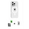 MARSİLYAN™- iPhone 16 Pro Max Kılıf Pusula Form Özel Seri - Siyah Bilvis 3D Cam Ekran Koruyucu + Raze Metal Kamera Lens - SH