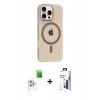 MARSİLYAN™- iPhone 16 Pro Max Kılıf Pusula Form Özel Seri - Siyah Bilvis 3X AR Hayalet Cam Ekran Koruyucu + Raze Metal Kamera Lens - BZ