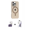 MARSİLYAN™- iPhone 16 Pro Max Kılıf Pusula Form Özel Seri - Siyah Bilvis 3X AR Hayalet Cam Ekran Koruyucu + Bilvis Titan Kamera Lens - GS