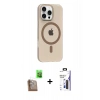 MARSİLYAN™- iPhone 16 Pro Max Kılıf Pusula Form Özel Seri - Siyah Bilvis 3X AR Hayalet Cam Ekran Koruyucu + Raze Metal Kamera Lens - CLTM