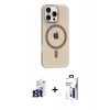 MARSİLYAN™- iPhone 16 Pro Max Kılıf Pusula Form Özel Seri - Siyah Bilvis 3X AR Hayalet Cam Ekran Koruyucu + Bilvis Titan Kamera Lens - TMGI