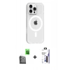 MARSİLYAN™- iPhone 16 Pro Max Kılıf Pusula Form Özel Seri - Siyah Bilvis 3X AR Hayalet Cam Ekran Koruyucu + Raze Metal Kamera Lens - SH