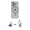 MARSİLYAN™- iPhone 16 Pro Max Kılıf Pusula Form Özel Seri - Siyah Bilvis 3X AR Hayalet Cam Ekran Koruyucu + Bilvis Titan Kamera Lens - TMGI