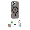 MARSİLYAN™- iPhone 16 Pro Max Kılıf Pusula Form Özel Seri - Siyah Bilvis 3X AR Hayalet Cam Ekran Koruyucu + Raze Metal Kamera Lens - CLTM