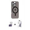 MARSİLYAN™- iPhone 16 Pro Max Kılıf Pusula Form Özel Seri - Siyah Bilvis 3X AR Hayalet Cam Ekran Koruyucu + Bilvis Titan Kamera Lens - TMGI