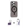 MARSİLYAN™- iPhone 16 Pro Max Kılıf Pusula Form Özel Seri - Siyah Bilvis 3X AR HD Cam Ekran Koruyucu + Bilvis Titan Kamera Lens - SH