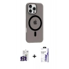 MARSİLYAN™- iPhone 16 Pro Max Kılıf Pusula Form Özel Seri - Siyah Bilvis 3X AR HD Cam Ekran Koruyucu + Bilvis Titan Kamera Lens - TMGI