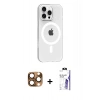 MARSİLYAN™- iPhone 16 Pro Max Kılıf Pusula Form Özel Seri - Siyah Bilvis 3X AR HD Cam Ekran Koruyucu + Pers Alüminyum Kamera Lens - CLTM