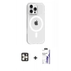 MARSİLYAN™- iPhone 16 Pro Max Kılıf Pusula Form Özel Seri - Siyah Bilvis 3X AR HD Cam Ekran Koruyucu + PVD Metal Kamera Lens - GD