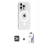 MARSİLYAN™- iPhone 16 Pro Max Kılıf Pusula Form Özel Seri - Siyah Bilvis 3X AR HD Cam Ekran Koruyucu + PVD Metal Kamera Lens - SH