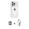 MARSİLYAN™- iPhone 16 Pro Max Kılıf Pusula Form Özel Seri - Siyah Bilvis 3X AR HD Cam Ekran Koruyucu + PVD Metal Kamera Lens - GS