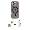 MARSİLYAN™- iPhone 16 Pro Max Kılıf Pusula Form Özel Seri - Siyah Bilvis 3X AR HD Cam Ekran Koruyucu + Raze Metal Kamera Lens - NLGY