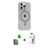 MARSİLYAN™- iPhone 16 Pro Max Kılıf Pusula Form Özel Seri - Siyah Bilvis 3X AR HD Cam Ekran Koruyucu + Raze Metal Kamera Lens - SH