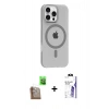 MARSİLYAN™- iPhone 16 Pro Max Kılıf Pusula Form Özel Seri - Siyah Bilvis 3X AR HD Cam Ekran Koruyucu + Raze Metal Kamera Lens - CLTM