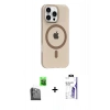 MARSİLYAN™- iPhone 16 Pro Max Kılıf Pusula Form Özel Seri - Siyah Bilvis 3X AR HD Cam Ekran Koruyucu + Raze Metal Kamera Lens - SH
