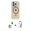 MARSİLYAN™- iPhone 16 Pro Max Kılıf Pusula Form Özel Seri - Siyah Bilvis 3X AR HD Cam Ekran Koruyucu + Raze Metal Kamera Lens - NLGY