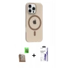MARSİLYAN™- iPhone 16 Pro Max Kılıf Pusula Form Özel Seri - Siyah Bilvis 3X AR HD Cam Ekran Koruyucu + Raze Metal Kamera Lens - CLTM