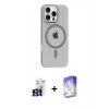 MARSİLYAN™- iPhone 16 Pro Max Kılıf Pusula Form Özel Seri - Siyah Bilvis 5in1 3D Magic Cam Ekran Koruyucu + Bilvis Titan Kamera Lens - TMGI