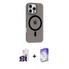 MARSİLYAN™- iPhone 16 Pro Max Kılıf Pusula Form Özel Seri - Siyah Bilvis 5in1 3D Magic Cam Ekran Koruyucu + Bilvis Titan Kamera Lens - GS