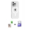 MARSİLYAN™- iPhone 16 Pro Max Kılıf Pusula Form Özel Seri - Siyah Bilvis 5in1 5D Magic Hayalet Cam Ekran Koruyucu + Raze Metal Kamera Lens - NLGY