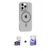 MARSİLYAN™- iPhone 16 Pro Max Kılıf Pusula Form Özel Seri - Siyah Bilvis 5in1 5D Magic Hayalet Cam Ekran Koruyucu + Bilvis Titan Kamera Lens - GS