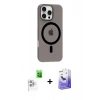 MARSİLYAN™- iPhone 16 Pro Max Kılıf Pusula Form Özel Seri - Siyah Bilvis 5in1 5D Magic Hayalet Cam Ekran Koruyucu + Raze Metal Kamera Lens - BZ