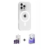 MARSİLYAN™- iPhone 16 Pro Max Kılıf Pusula Form Özel Seri - Siyah Bilvis 5in1 5D Magic Hayalet Cam Ekran Koruyucu + Bilvis Titan Kamera Lens - GS